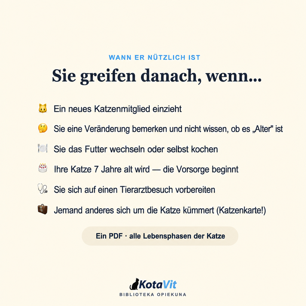 Leitfaden: Ein langes Katzenleben